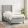 Box spring bed with light gray fabric mattress 90x200 cm by vidaXL, Beds and slatted bases - Ref: Foro24-3131241, Price: 334,...