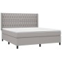 Cama box spring con colchón tela gris claro 180x200 cm de vidaXL, Camas y somieres - Ref: Foro24-3131689, Precio: 608,94 €, D...