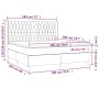 Cama box spring con colchón tela gris claro 180x200 cm de vidaXL, Camas y somieres - Ref: Foro24-3131689, Precio: 608,94 €, D...