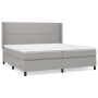 Cama box spring con colchón tela gris claro 200x200 cm de vidaXL, Camas y somieres - Ref: Foro24-3131377, Precio: 681,12 €, D...