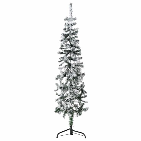 Mitad árbol Navidad artificial delgado con nieve 150 cm en Decoración Festiva y Estacional | Comprar online en Foru.es