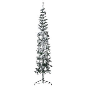 Mitad árbol Navidad artificial delgado con nieve 180 cm en Decoración Festiva y Estacional | Comprar online en Foru.es