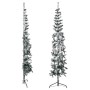 Mitad árbol Navidad artificial delgado con nieve 210 cm en Decoración Festiva y Estacional | Comprar online en Foru.es