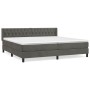 Cama box spring con colchón terciopelo gris oscuro 200x200 cm de vidaXL, Camas y somieres - Ref: Foro24-3131160, Precio: 576,...