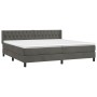 Cama box spring con colchón terciopelo gris oscuro 200x200 cm de vidaXL, Camas y somieres - Ref: Foro24-3131160, Precio: 576,...