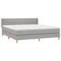 Box spring bed with light gray fabric mattress 180x200 cm by vidaXL, Beds and slatted bases - Ref: Foro24-3130289, Price: 541...