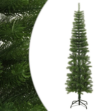 Árbol de Navidad artificial estrecho con soporte PE 210 cm en Decoración Festiva y Estacional | Comprar online en Foru.es