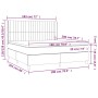 Cama box spring con colchón tela gris claro 180x200 cm de vidaXL, Camas y somieres - Ref: Foro24-3131609, Precio: 605,77 €, D...