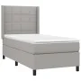 Box spring bed with light gray fabric mattress 100x200 cm by vidaXL, Beds and slatted bases - Ref: Foro24-3131409, Price: 345...