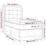 Box spring bed with light gray fabric mattress 100x200 cm by vidaXL, Beds and slatted bases - Ref: Foro24-3131409, Price: 345...