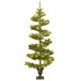 Árbol de Navidad preiluminado con luces y macetero verde 120 cm en Decoración Festiva y Estacional | Comprar online en Foru.es