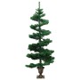 Árbol de Navidad preiluminado con luces y macetero verde 120 cm en Decoración Festiva y Estacional | Comprar online en Foru.es