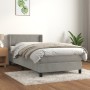 Cama box spring con colchón terciopelo gris claro 90x190 cm de vidaXL, Camas y somieres - Ref: Foro24-3130811, Precio: 295,91...