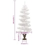 Árbol de Navidad en espiral con luces y macetero blanco 120 cm en Decoración Festiva y Estacional | Comprar online en Foru.es