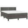 Cama box spring con colchón terciopelo gris oscuro 140x200 cm de vidaXL, Camas y somieres - Ref: Foro24-3130902, Precio: 429,...