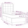 Cama box spring con colchón tela color crema 100x200 cm de vidaXL, Camas y somieres - Ref: Foro24-3131414, Precio: 334,00 €, ...