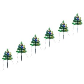 Árboles de Navidad para caminos 6 uds PVC 45 LED multicolor en Decoración Festiva y Estacional | Comprar online en Foru.es