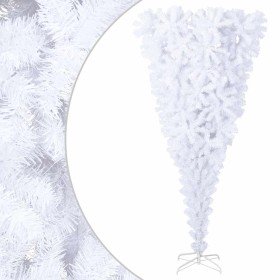 Árbol de Navidad artificial al revés con soporte blanco 210 cm en Decoración Festiva y Estacional | Comprar online en Foru.es