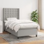Cama box spring con colchón tela gris claro 90x200 cm de vidaXL, Camas y somieres - Ref: Foro24-3131721, Precio: 358,40 €, De...