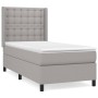 Cama box spring con colchón tela gris claro 90x200 cm de vidaXL, Camas y somieres - Ref: Foro24-3131721, Precio: 358,40 €, De...