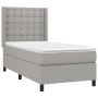 Cama box spring con colchón tela gris claro 90x200 cm de vidaXL, Camas y somieres - Ref: Foro24-3131721, Precio: 358,40 €, De...