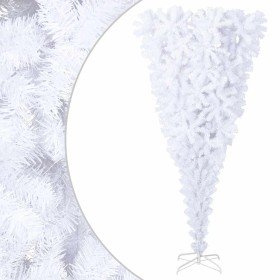 Árbol de Navidad artificial al revés con soporte blanco 240 cm en Decoración Festiva y Estacional | Comprar online en Foru.es