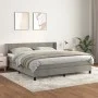 Box spring bed with light gray velvet mattress 180x200 cm by vidaXL, Beds and slatted bases - Ref: Foro24-3130853, Price: 515...