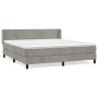 Cama box spring con colchón terciopelo gris claro 180x200 cm de vidaXL, Camas y somieres - Ref: Foro24-3130853, Precio: 518,3...