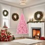Medio árbol de Navidad artificial con soporte PVC rosa 180 cm en Decoración Festiva y Estacional | Comprar online en Foru.es