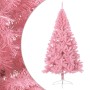 Medio árbol de Navidad artificial con soporte PVC rosa 210 cm en Decoración Festiva y Estacional | Comprar online en Foru.es