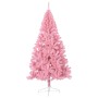 Medio árbol de Navidad artificial con soporte PVC rosa 210 cm en Decoración Festiva y Estacional | Comprar online en Foru.es