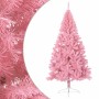 Medio árbol de Navidad artificial con soporte PVC rosa 240 cm en Decoración Festiva y Estacional | Comprar online en Foru.es