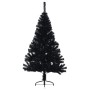 Medio árbol de Navidad artificial con soporte PVC negro 120 cm en Decoración Festiva y Estacional | Comprar online en Foru.es