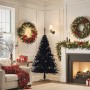 Medio árbol de Navidad artificial con soporte PVC negro 150 cm en Decoración Festiva y Estacional | Comprar online en Foru.es