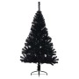 Medio árbol de Navidad artificial con soporte PVC negro 150 cm en Decoración Festiva y Estacional | Comprar online en Foru.es