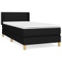 Cama box spring con colchón tela negro 100x200 cm de vidaXL, Camas y somieres - Ref: Foro24-3130091, Precio: 313,84 €, Descue...