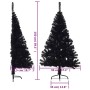 Medio árbol de Navidad artificial con soporte PVC negro 150 cm en Decoración Festiva y Estacional | Comprar online en Foru.es
