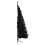 Medio árbol de Navidad artificial con soporte PVC negro 180 cm en Decoración Festiva y Estacional | Comprar online en Foru.es