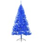 Medio árbol de Navidad artificial con soporte PVC azul 180 cm en Decoración Festiva y Estacional | Comprar online en Foru.es