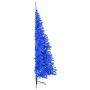 Medio árbol de Navidad artificial con soporte PVC azul 180 cm en Decoración Festiva y Estacional | Comprar online en Foru.es