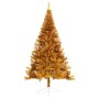 Medio árbol de Navidad artificial con soporte PET dorado 240 cm en Decoración Festiva y Estacional | Comprar online en Foru.es