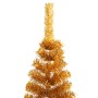 Medio árbol de Navidad artificial con soporte PET dorado 240 cm en Decoración Festiva y Estacional | Comprar online en Foru.es