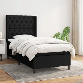 Boxspringbett mit schwarzer Stoffmatratze 80x200 cm von vidaXL, Betten und Lattenroste - Ref: Foro24-3131627, Preis: 337,98 €...