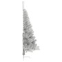 Medio árbol de Navidad artificial con soporte PET plata 150 cm en Decoración Festiva y Estacional | Comprar online en Foru.es
