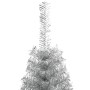 Medio árbol de Navidad artificial con soporte PET plata 150 cm en Decoración Festiva y Estacional | Comprar online en Foru.es