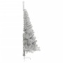 Medio árbol de Navidad artificial con soporte PET plata 180 cm en Decoración Festiva y Estacional | Comprar online en Foru.es