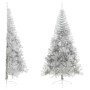 Medio árbol de Navidad artificial con soporte PET plata 210 cm en Decoración Festiva y Estacional | Comprar online en Foru.es