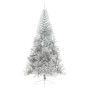 Medio árbol de Navidad artificial con soporte PET plata 210 cm en Decoración Festiva y Estacional | Comprar online en Foru.es