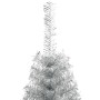 Medio árbol de Navidad artificial con soporte PET plata 210 cm en Decoración Festiva y Estacional | Comprar online en Foru.es