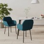 Sillas de comedor 2 unidades terciopelo azul en Sillas de comedor | Comprar online en Foru.es